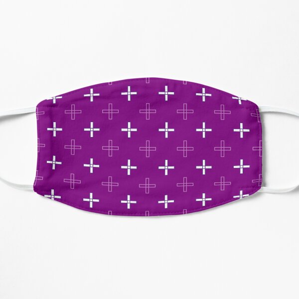 Open Greek Cross in Purple Flat Mask