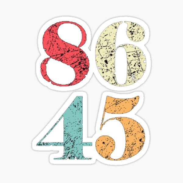  8645 8645 meaning what does 8645 mean sticker for sale by mokhe