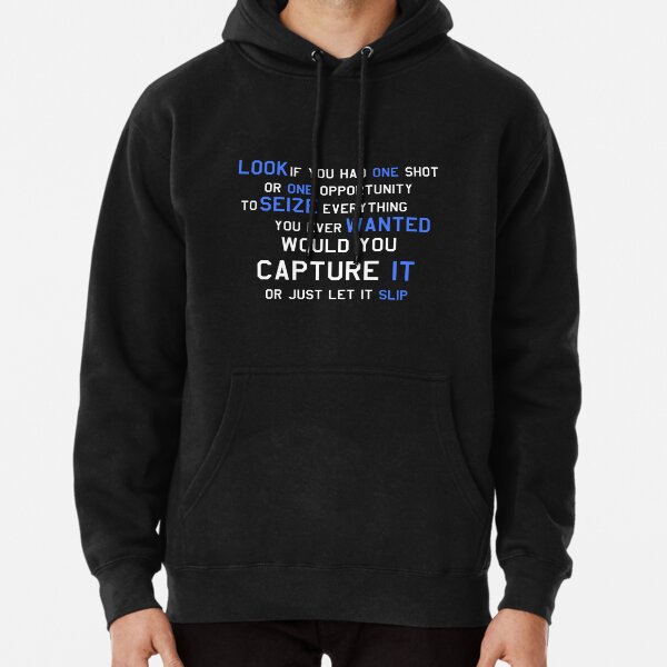 EMINEM MOTIVATIONNAL SHIRT WHITE&BLUE Pullover Hoodie