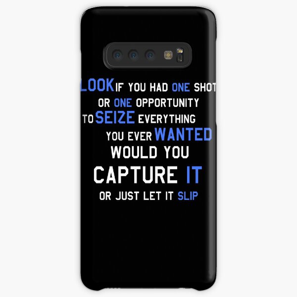 EMINEM MOTIVATIONNAL SHIRT WHITE&BLUE Samsung Galaxy Snap Case