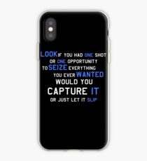 EMINEM MOTIVATIONNAL SHIRT WHITE&BLUE iPhone Case