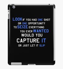 EMINEM MOTIVATIONNAL SHIRT WHITE&BLUE iPad Case/Skin