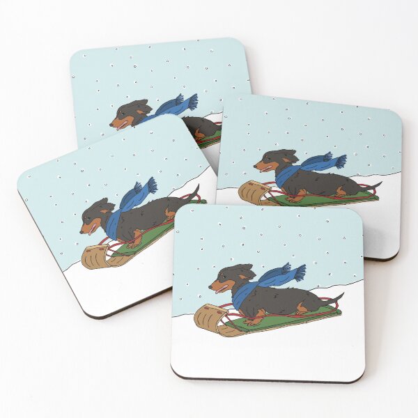 Item preview, Dachshund Sled designed and sold by CreateWandrlust.