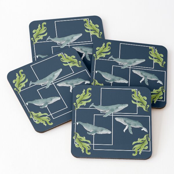Item preview, Swimming Humpback Whales  designed and sold by LizLanspery.