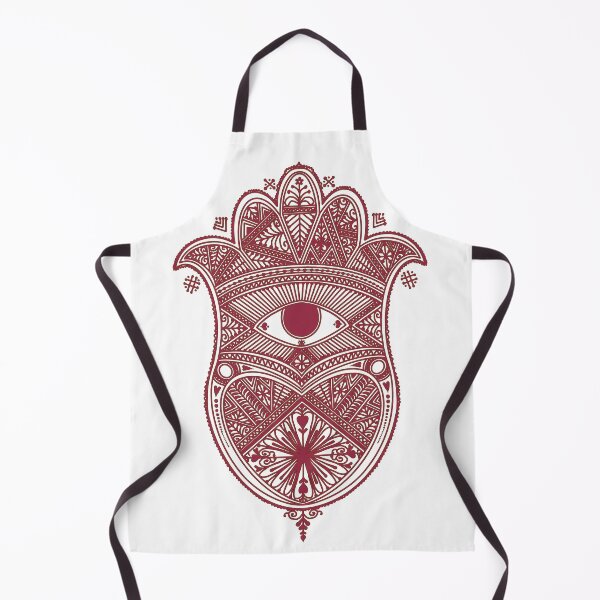Item preview, Burgundy Khamsa for protection from the evil eye designed and sold by Kenzi Henna Designs.