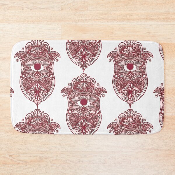 Item preview, Burgundy Khamsa for protection from the evil eye designed and sold by Kenzi Henna Designs.