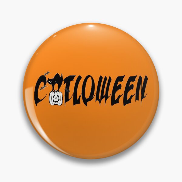 Item preview, CATLOWEEN - Cats and Halloween are going perfect together / black version with cat on the pumpkin designed and sold by BLOOMY trends.