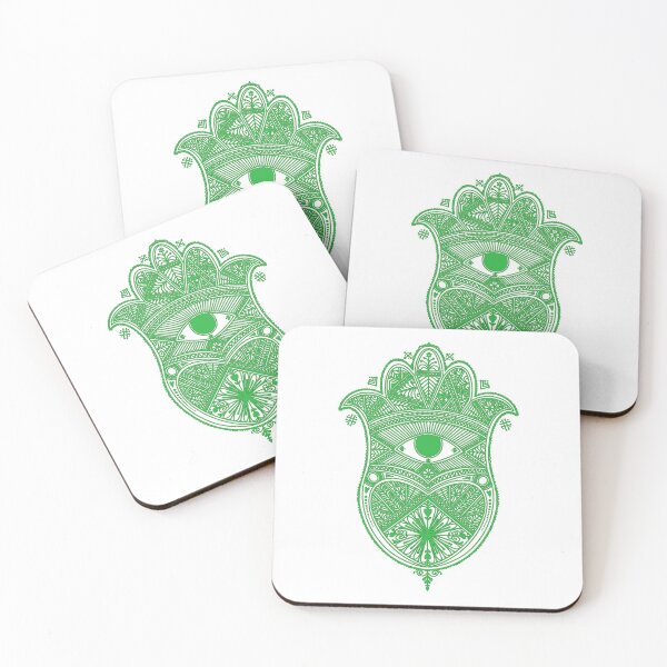 Item preview, Pistachio Khamsa for protection from the evil eye designed and sold by Kenzi Henna Designs.