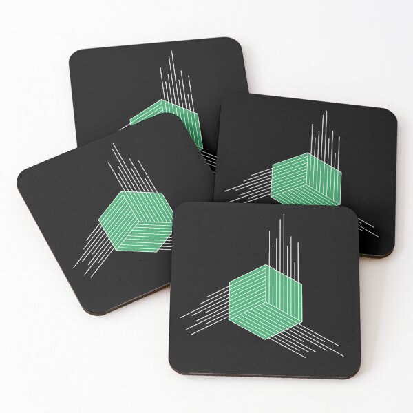 Item preview, Green Cube/Hexagon Design designed and sold by Astral Prints.