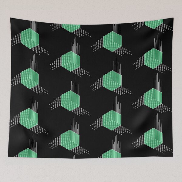 Item preview, Green Cube/Hexagon Design designed and sold by Astral Prints.