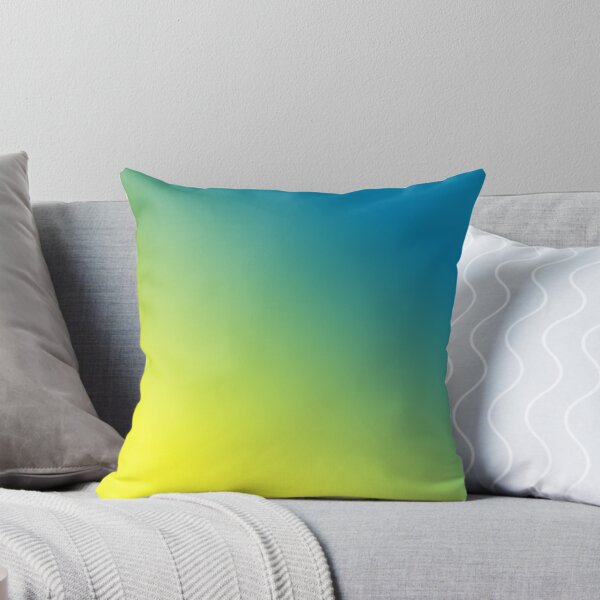 Item preview, GRADIENT OMBRE CERULEAN BLUE AND DAFFODIL YELLOW - 100 OMBRES ON OZCUSHIONS designed and sold by ozcushions.