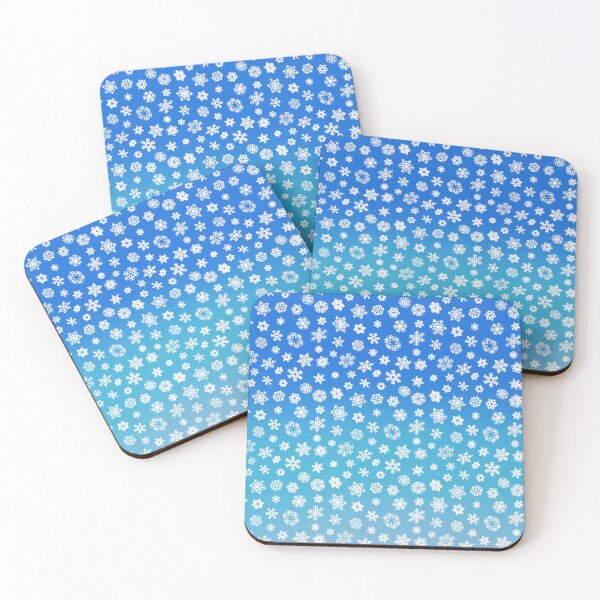 Item preview, Falling snowflakes on a blue ombre color fade background designed and sold by Something Arty.