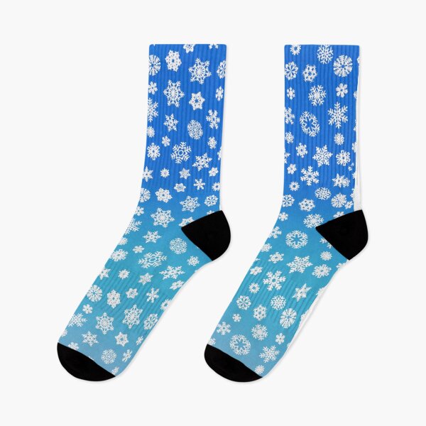 Item preview, Falling snowflakes on a blue ombre color fade background designed and sold by Something Arty.