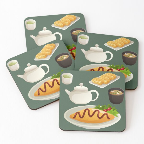 Item preview, Japanese Omurice Rice Omelet with Miso Soup,  Tamagoyaki and Sencha designed and sold by Alicia Chee.