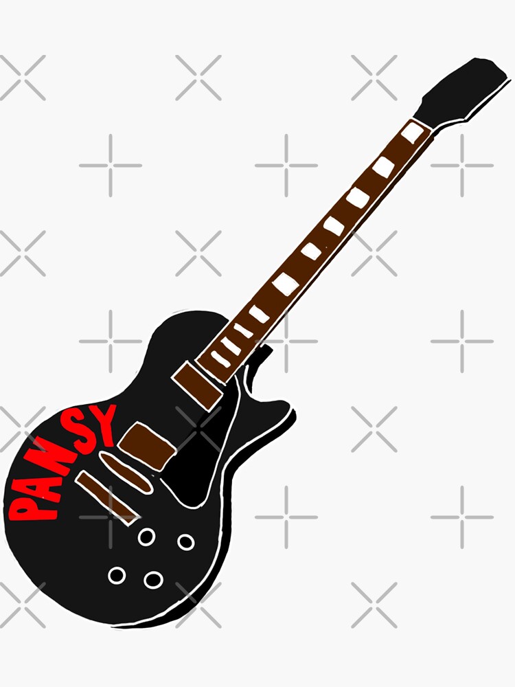 "frank iero pansy guitar (dark)" Sticker for Sale by stangideonglick