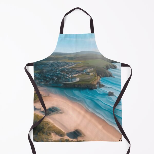 Item preview, Aerial view of Cornish coast, Soft and Dreamy Perranporth designed and sold by Something Arty.