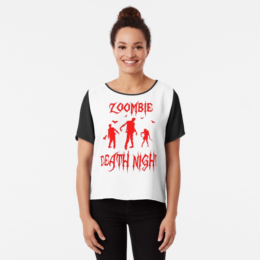 Zoombie Halloween Night Chiffon Top