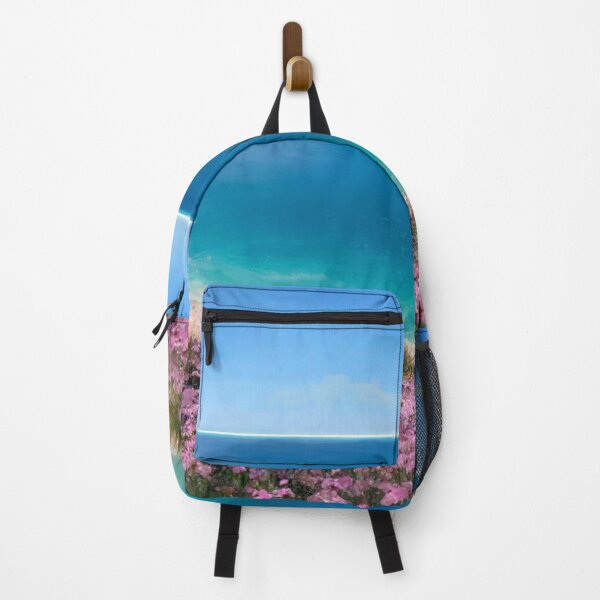 Item preview, Sea pinks overlooking tropical beach, Cornwall designed and sold by Something Arty.