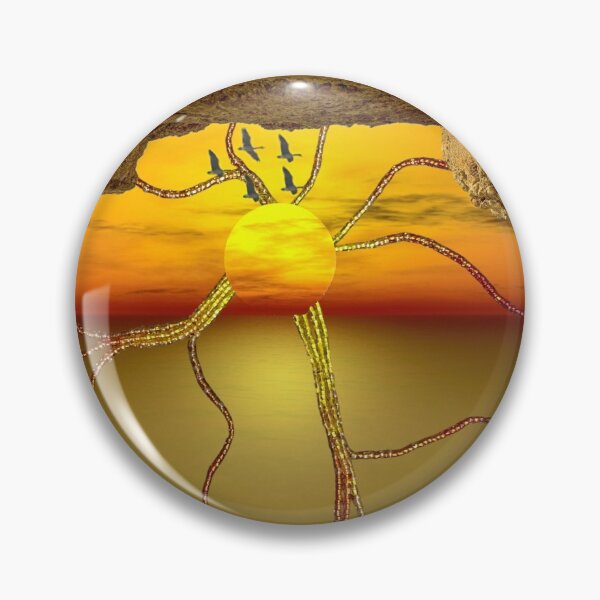 Item preview, Sunset view from a cave with beaded sunrays designed and sold by NeuroBead.