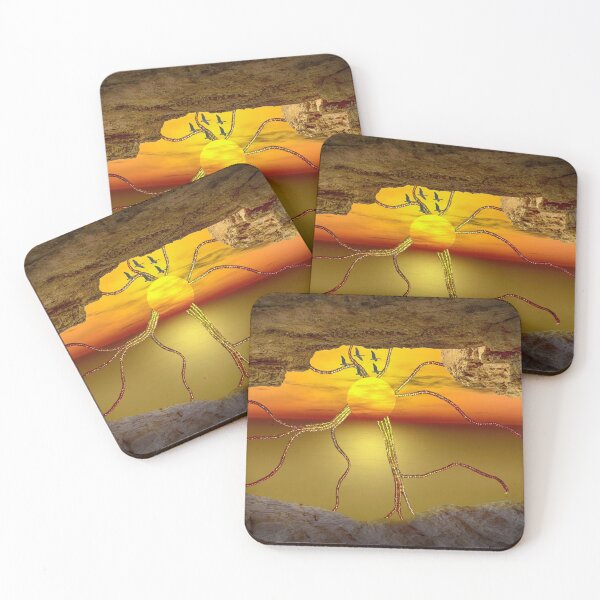 Item preview, Sunset view from a cave with beaded sunrays designed and sold by NeuroBead.