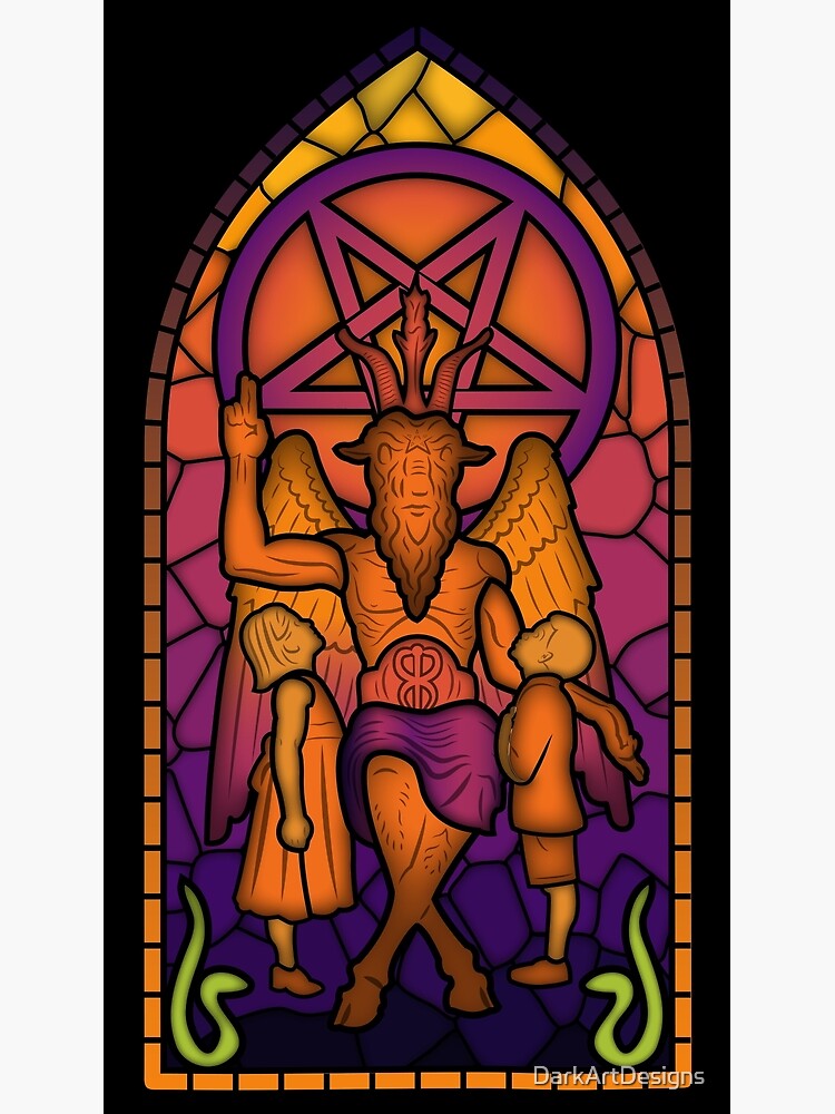 Baphomet Statue - Stained Glass Premium Matte Vertical Poster sold by ...