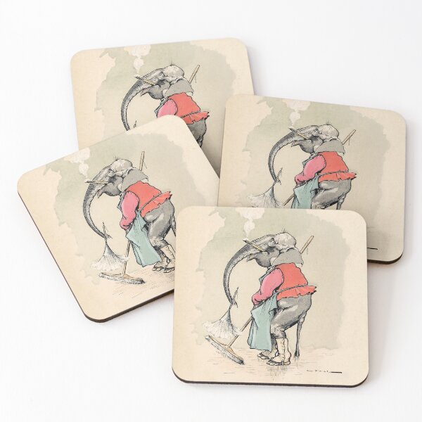 Item preview, Elephant Boy: House Cleaning by A. Vimar 1906 designed and sold by ebrawne.