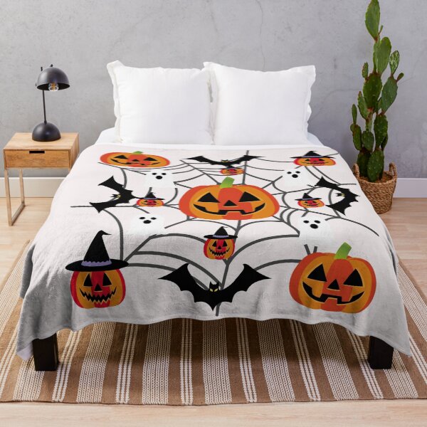 Item preview, Pumpkins, Candy Corns, and Bats  Halloween Pattern  designed and sold by buzz1days.