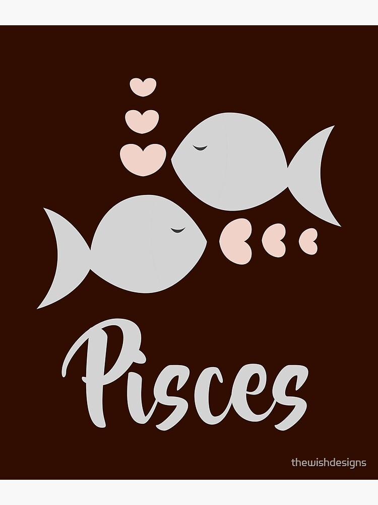 Pisces Feb 19 March 20 Water sign Zodiac symbols Poster