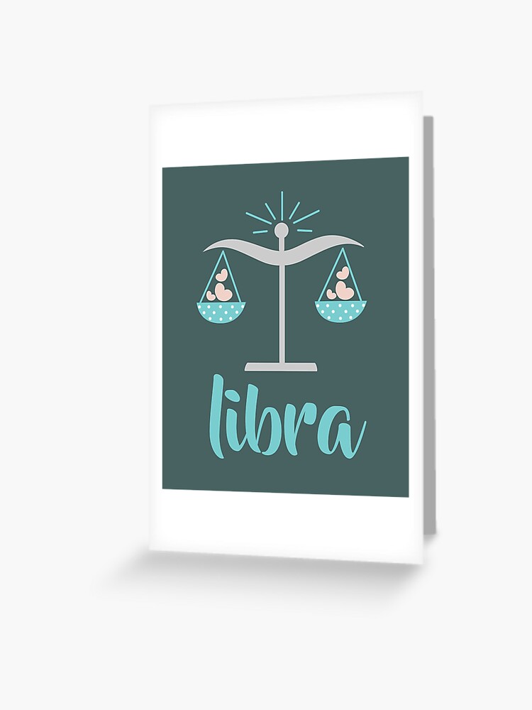 Libra Sep 23 October 22 Air sign Zodiac symbols Greeting Card