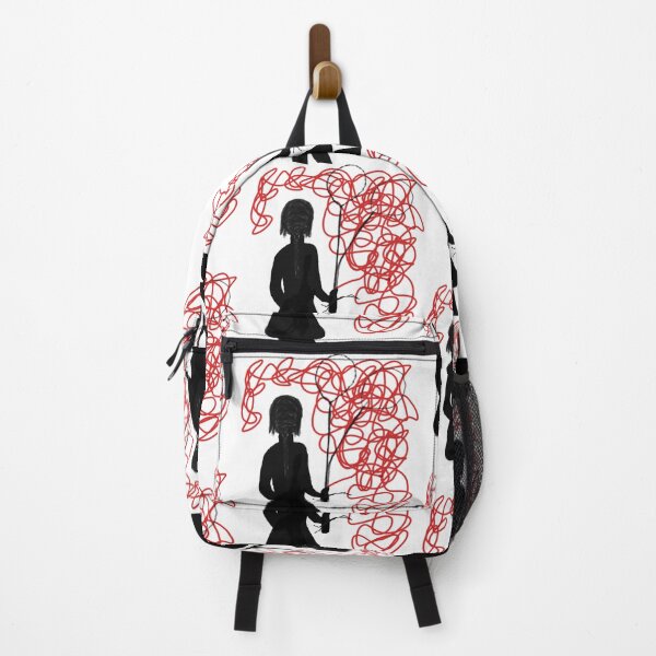 Item preview, Black Red and White illustration- Anxiety in Motion designed and sold by kristyleeprint.