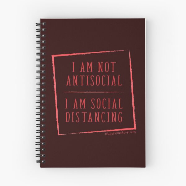 Item preview, I Am Not Antisocial I am Social Distancing Red designed and sold by aventi24.