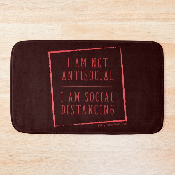Item preview, I Am Not Antisocial I am Social Distancing Red designed and sold by aventi24.