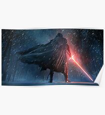 Kylo Ren Watercolor 2 Poster