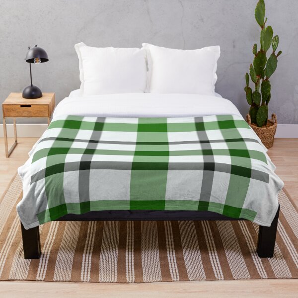 Item preview, Green Black White Plaid Pattern designed and sold by LifestylePrints.