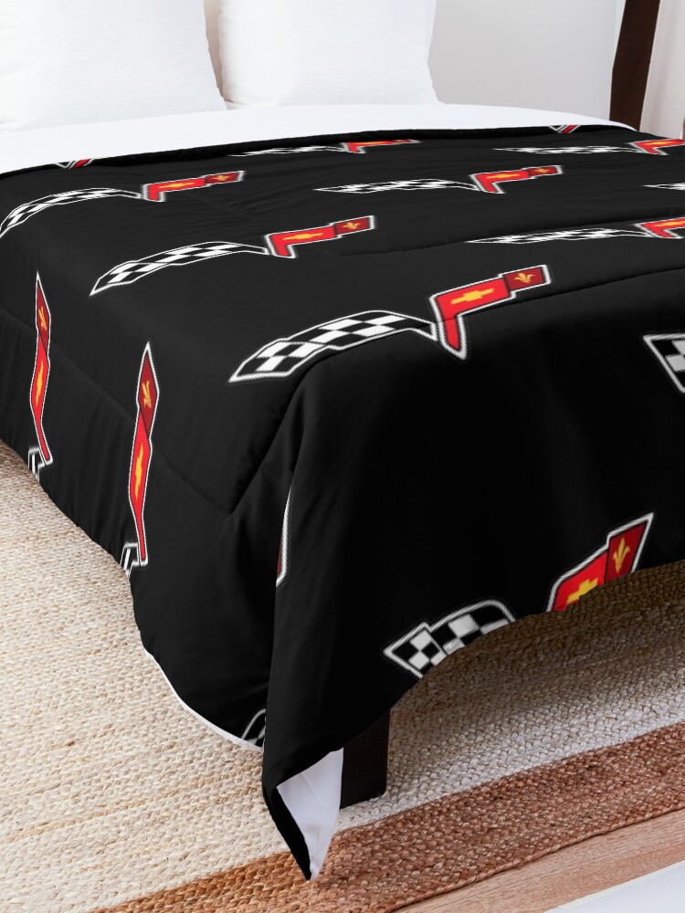 Alternate view of Corvette logo Comforter