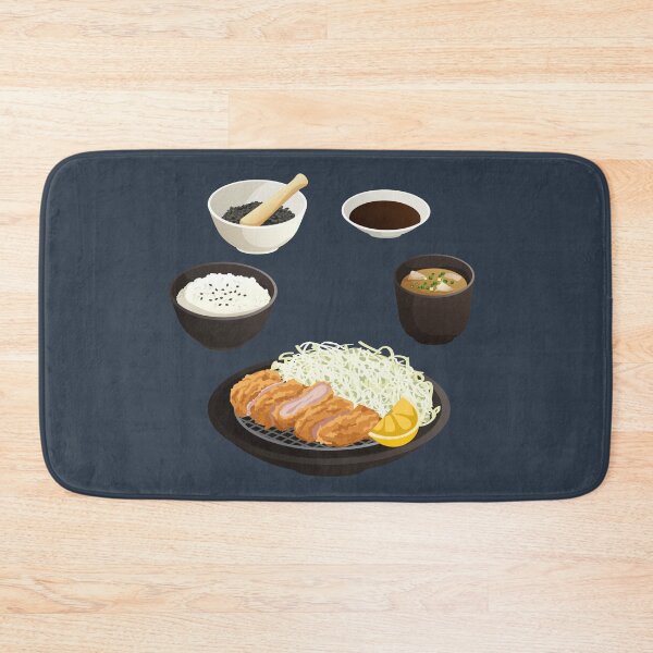 Item preview, Japanese Fried Pork Cutlet Tonkatsu with Rice, Sauce and Miso Soup designed and sold by Alicia Chee.