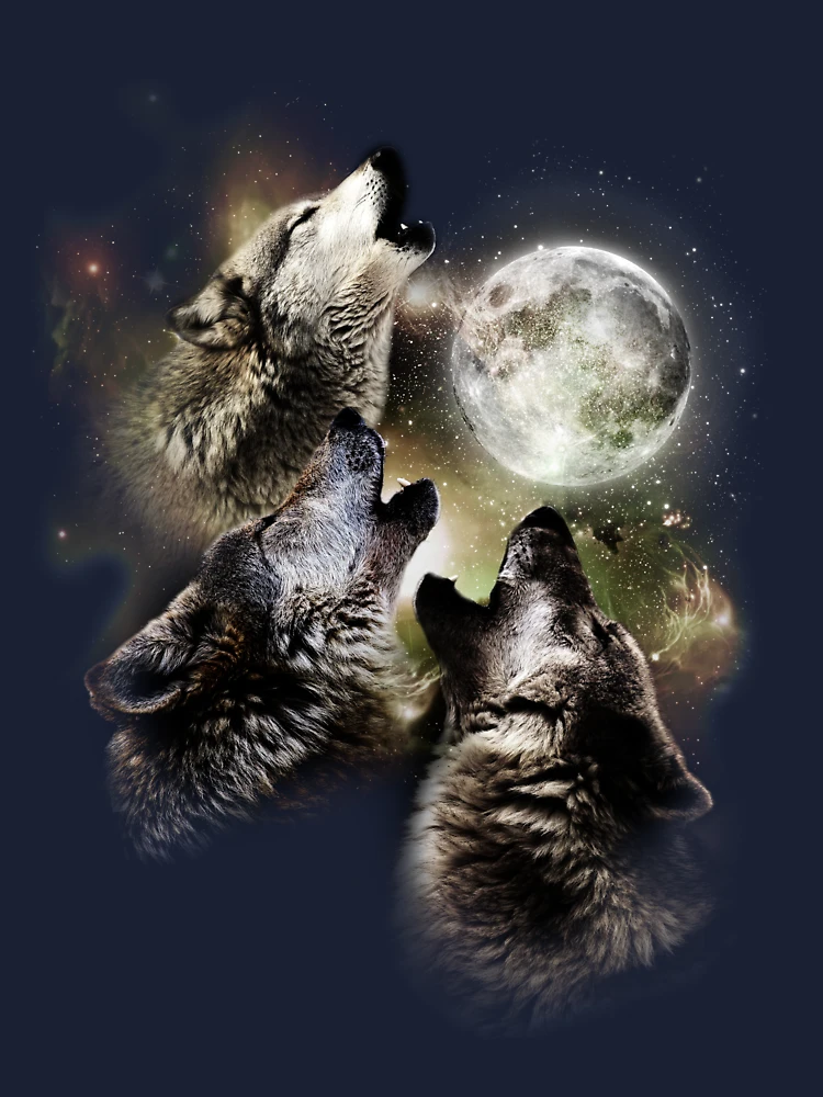 Three Wolves Howling At The Moon Tattoo 3 Wolf Moon Howling Wolf Head