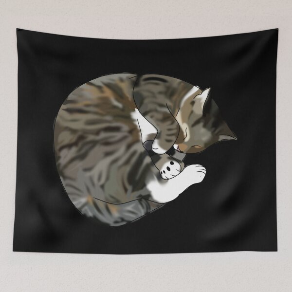 Item preview, Sleepy tabby - American Short-haired Cat  designed and sold by crgart.