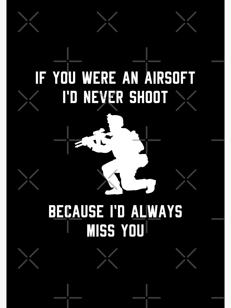 "Airsoft Lover Gun Player Lustige Sprüche Geschenk" Spiralblock von