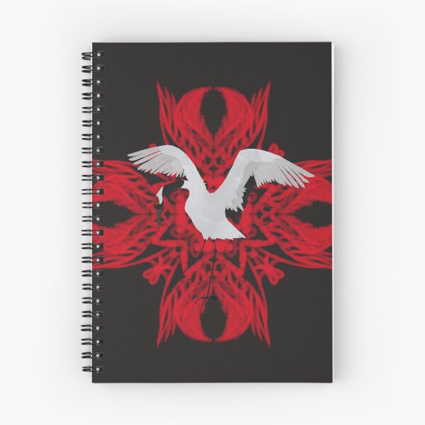 Item preview, Red Crowned Crane Pattern Red designed and sold by Salem Scribbles.