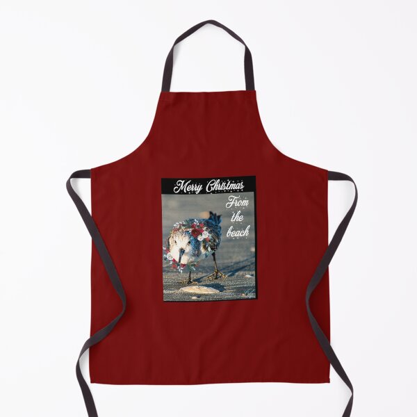 Item preview, Merry Christmas, Sandpiper, Beach love, grey sand, wreath, graphic design designed and sold by Darlene Cameron.
