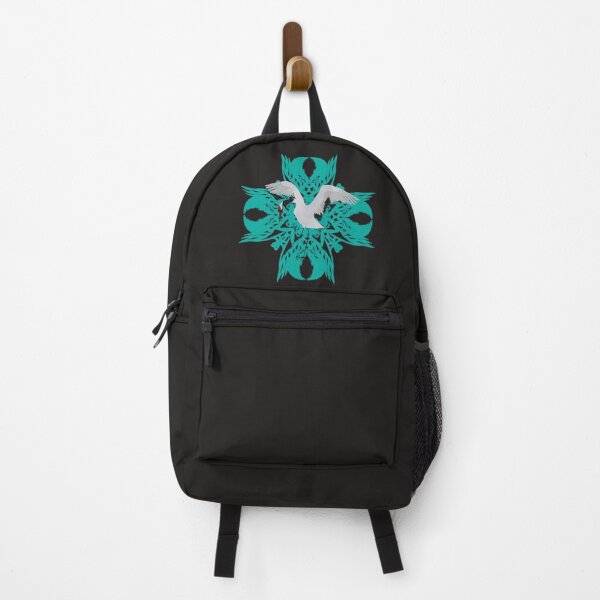 Item preview, Red Crowned Crane Pattern Teal/Aqua designed and sold by Salem Scribbles.