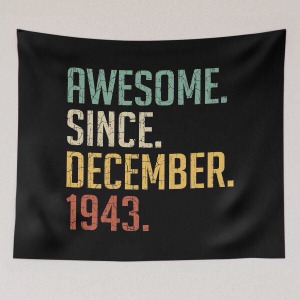 Item preview, Awesome Since December 1943 77th Birthday Gift 77 Years Old Vintage December 1943 designed and sold by Takatv.