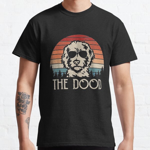 Vintage Goldendoodle The Dood Papá Mamá Niños Camiseta clásica