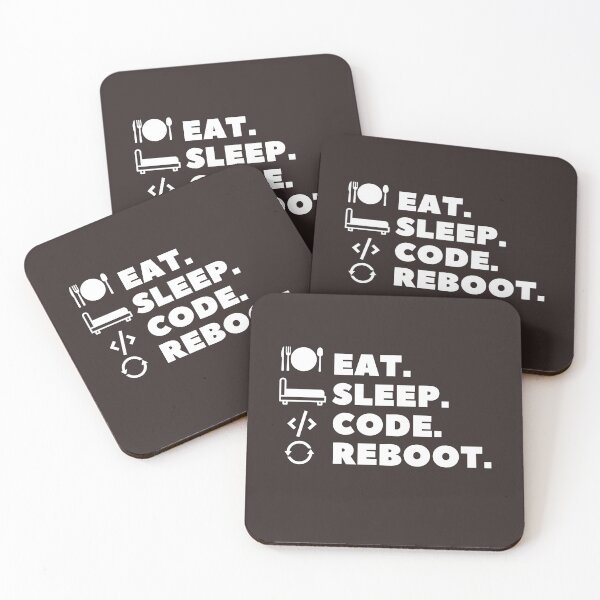 Item preview, Eat, Sleep, Code, Reboot merch (Livelihood merch) designed and sold by Wanderers'  Arcadia.