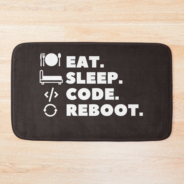 Item preview, Eat, Sleep, Code, Reboot merch (Livelihood merch) designed and sold by Wanderers'  Arcadia.