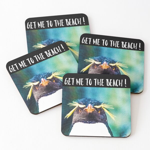 Item preview, Erect-crested penguin, Beach love  designed and sold by Darlene Cameron.