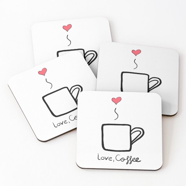 Item preview, Love, Coffee - Simple Coffee cup with heart designed and sold by bbpatterns.