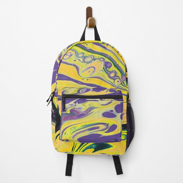 Item preview, Paint - Yellow & Purple Abstract Oil Paint Art designed and sold by goodygoodstuff.