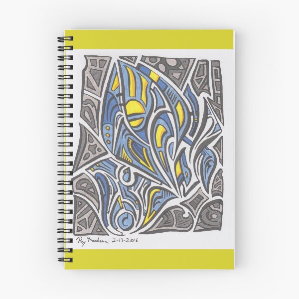 Item preview, Blue and Yellow Space Squid designed and sold by MathenaArt.